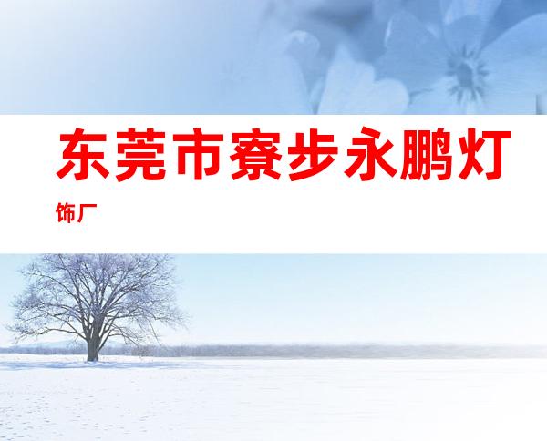 东莞市寮步永鹏灯饰厂