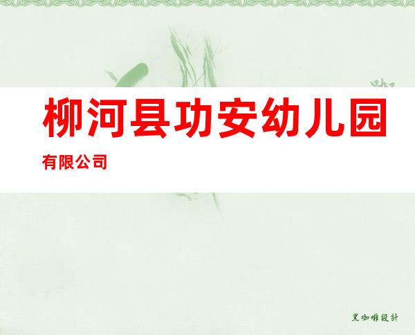 柳河县功安幼儿园有限公司
